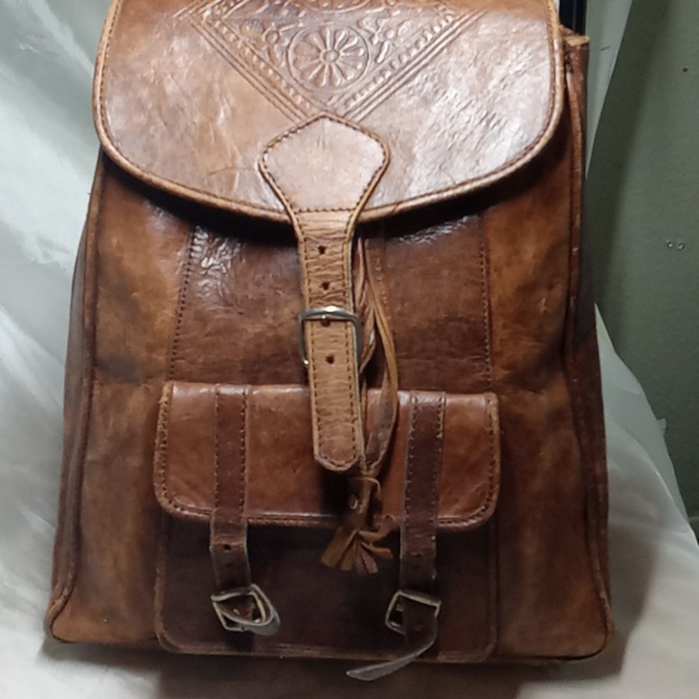 Backpack leather purse